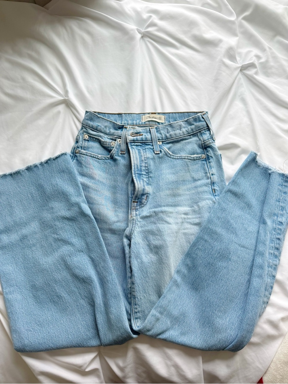 Madewell Light Blue High-Rise Straight Jeans